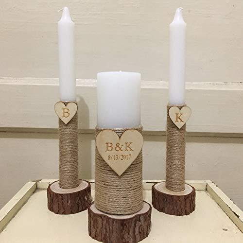 Wooden Wedding Candle Holders